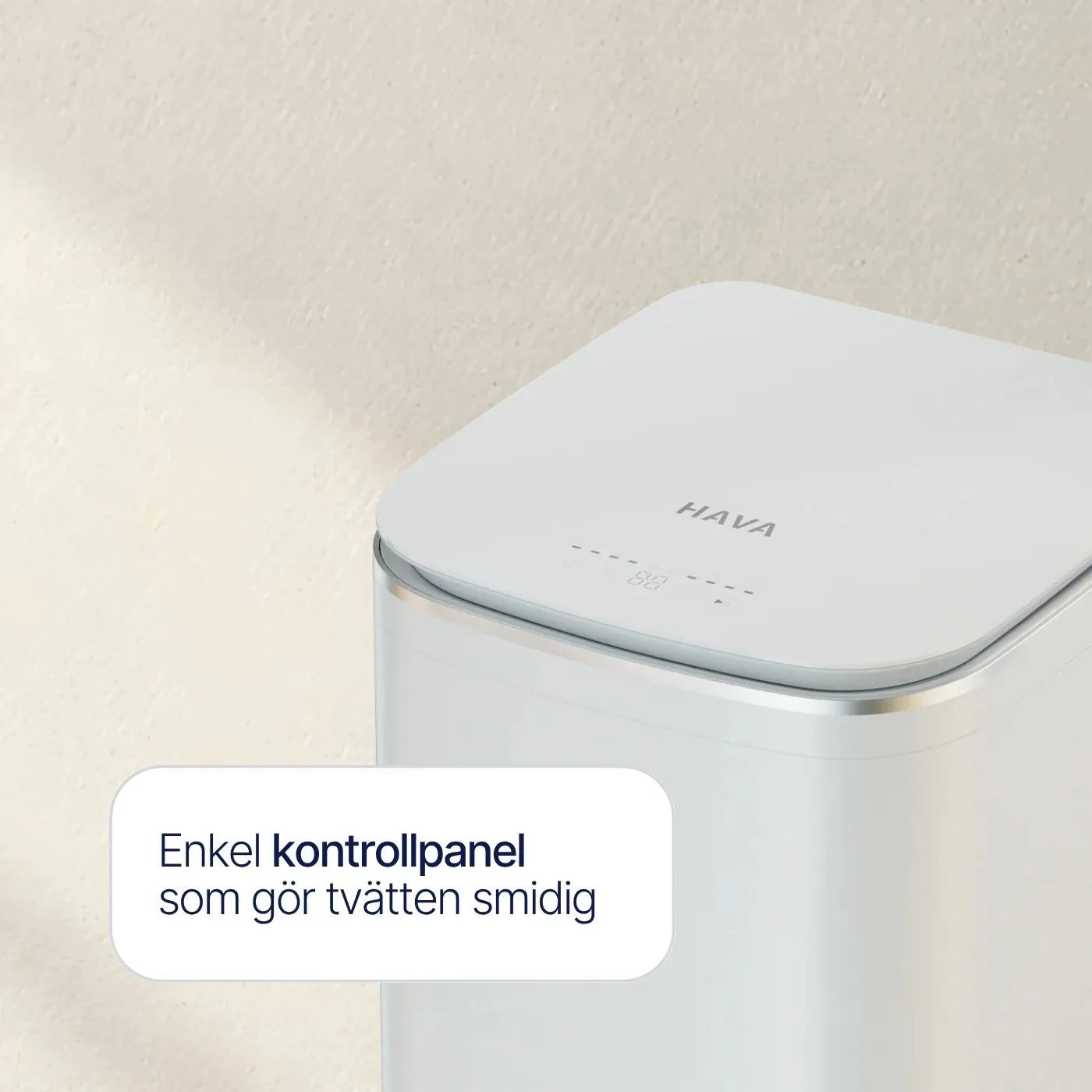 HAVA tvättmaskin från Go-clean.se med stilren design och lättanvänd kontrollpanel för smidig tvätthantering.